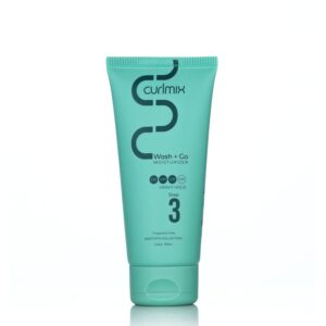 CurlMix Moisturizer for Curly Hair - Travel Size Sample 3.4 oz - Castor Oil Softens & Hydrates Hair - Heavy Hold - Fragrance-Free