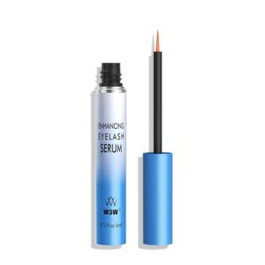 W3W Eyelash Growth Serum for Eyelash Thicker, Stronger, Longer,Lash Serum Suitable for Lashes & Brows-4ml(Light Blue)