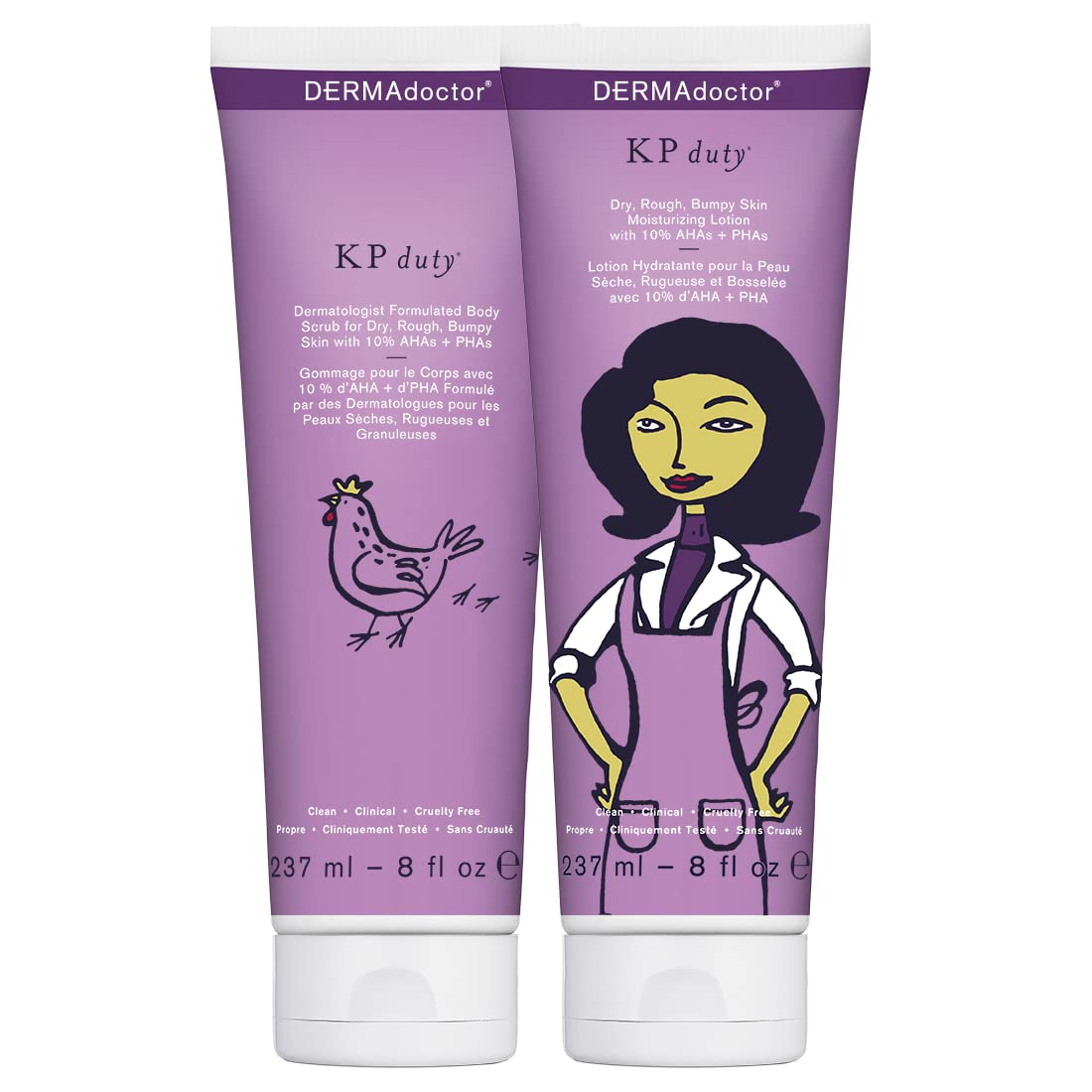 DERMAdoctor KP Bump Eraser 8 oz Body Scrub and Lotion Kit for Keratosis Pilaris Treatment with 10% AHAs - Image 9