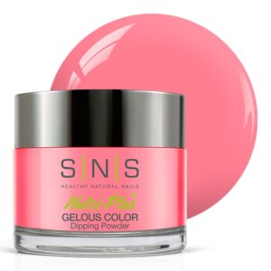 SNS Nail Dip Powder, Gelous Color Dipping Powder - Nantucket Sound (Pink/Pastel, Cream) - Long-Lasting Dip Nail Color Lasts 14 Days - Low-Odor & No UV Lamp Required - 1oz