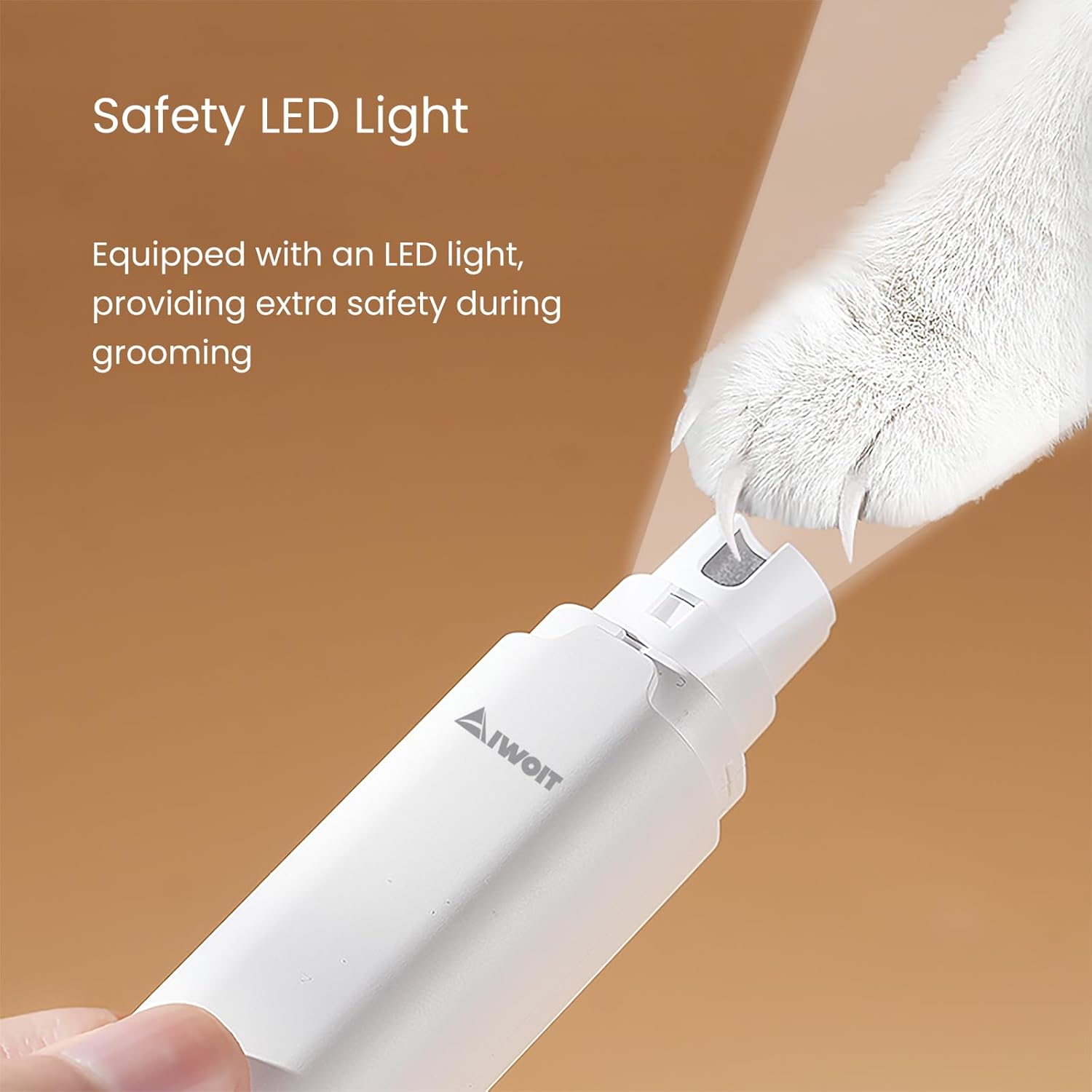Rechargeable Quiet Dog Nail Grinder Trimmer for All Pet Sizes - Image 4