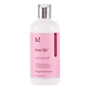 Best Life Moroccan Argan Oil Hair Shampoo for Dull, Dry & Frizzy Hair 300 Ml, Moisturize & Strengthen Curly and Wavy Hair For Women & Men, No Parabens & Sulphates, All Natural, 250 ml (Pack of 1)