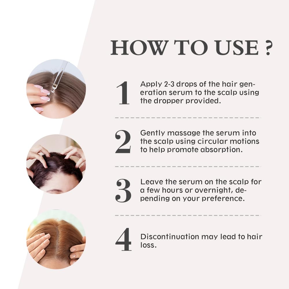 Biotin & 5% Minoxidil Hair Growth Serum Oil for Men & Women, 2.11 fl oz - Image 7