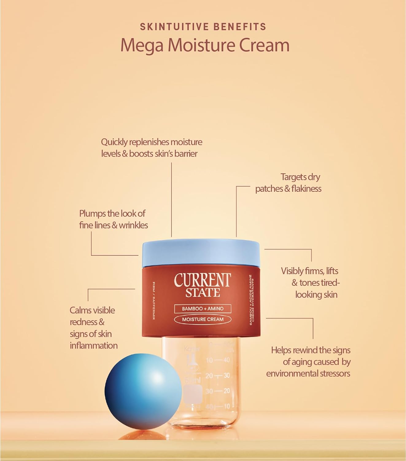 Bamboo Amino Mega Moisturizer Face Cream 1.7 oz for Dry Skin Condition - Image 2