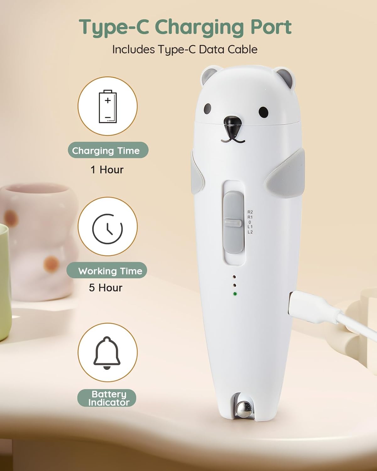 Lilian&Gema 28-in-1 Baby Healthcare Grooming Kit, Rechargeable Nail Trimmer for Infants Toddlers - Image 5