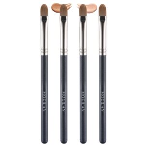 Flat Concealer Brushes for Under Eye Concealer Dark Circles Puffiness Makeup Applicators Large Makeup Brushes for Eyebrows Defining Face Foundation Blending 4PCS