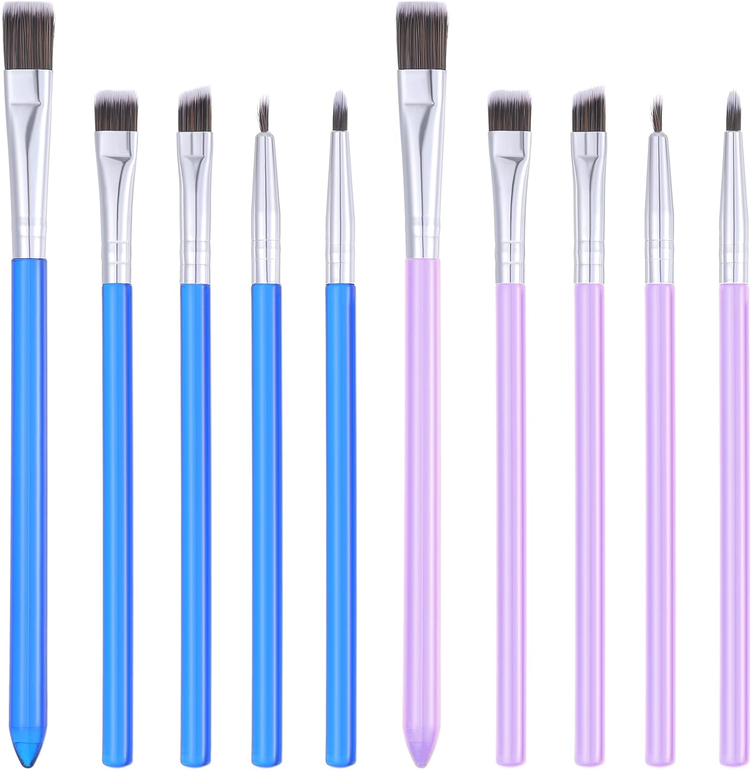 10 Pcs Cake Decorating Brushes Cake Painting Brushes Food Paint Brush Multiple Function Fondant Brush Cookie Pastry Multifunction Nylon Cookiem for Basting, Cooking, Baking