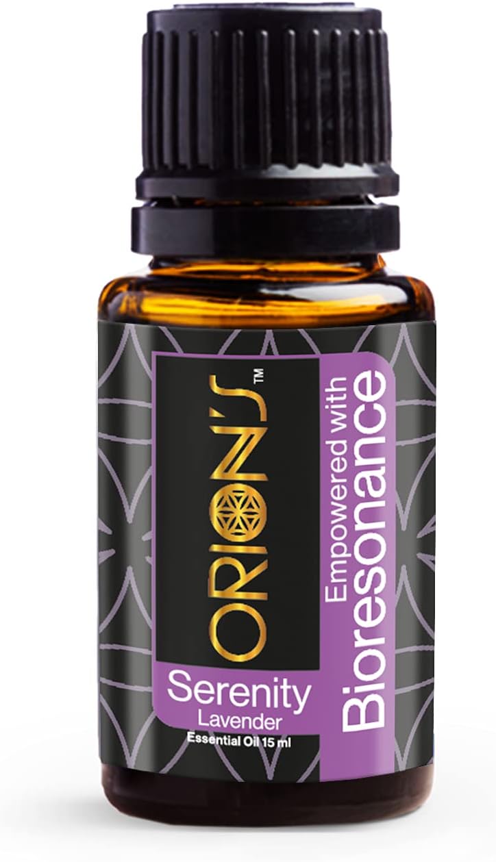 Orion's Serenity Lavender Essential Oil - Bioresonance Charged, Double Photonic Enhanced - Therapeutic Grade 100% Pure, Undiluted, Natural - for Meditation and Relaxation 15ml