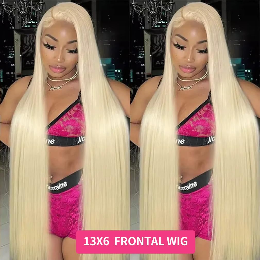 30 Inch Straight Blonde 613 Lace Front Wig Human Hair 200 Density - Image 4