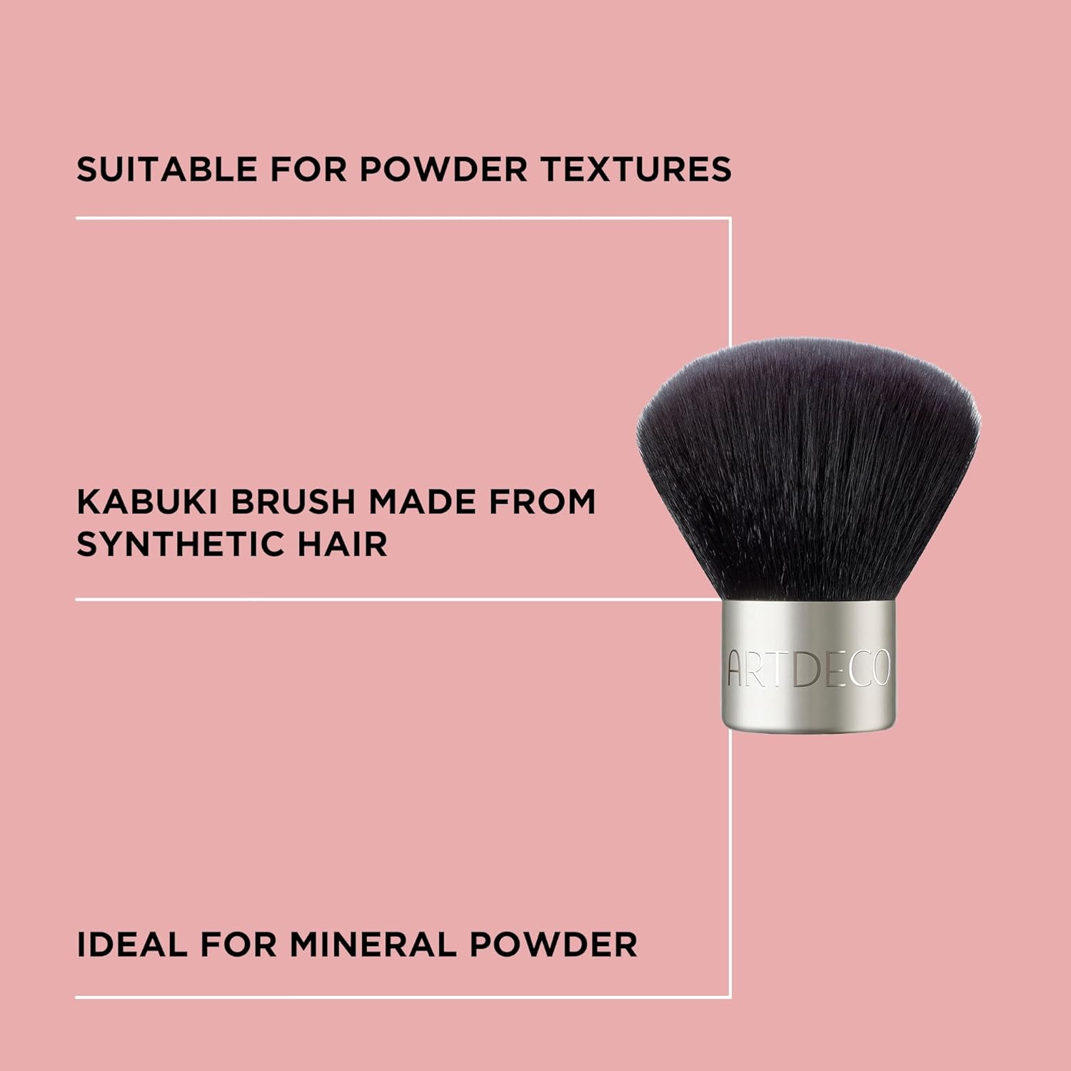 ARTDECO Vegan Bristle Kabuki Brush for Flawless Mineral Powder Foundation Application - Image 2
