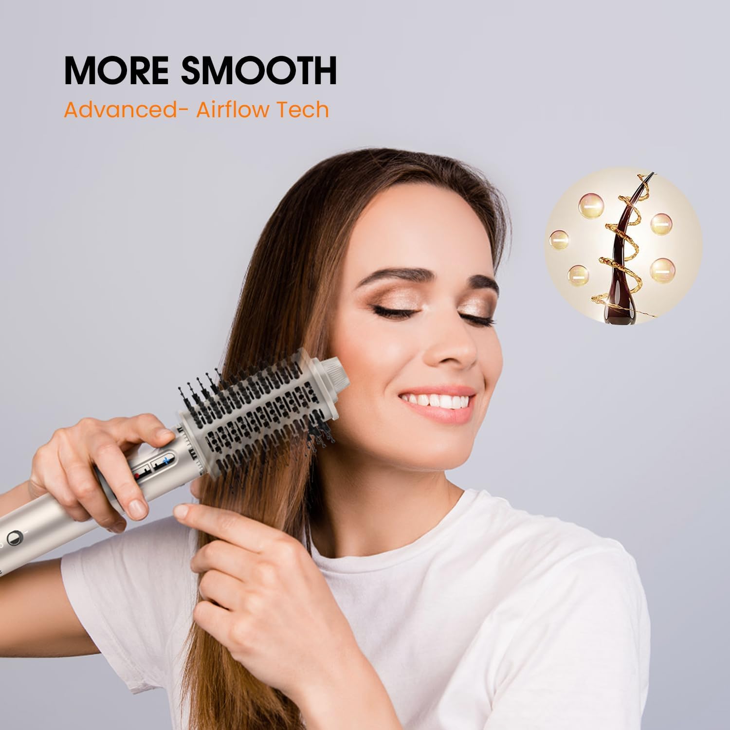 1400W 2-Inch Round Hair Dryer Brush for Quick Blowouts and Professional Styling - Image 3