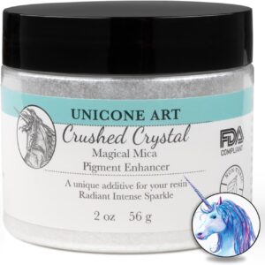 Crushed Crystal Mica Powder Pigment (56g) Multipurpose DIY Arts and Crafts, Cosmetic Grade, Soap,Resin Epoxy,Paint, Slime, Mold Making, Candle Making, Nail Art (Ultra Fine Glitter, 2oz) Powder Pigment