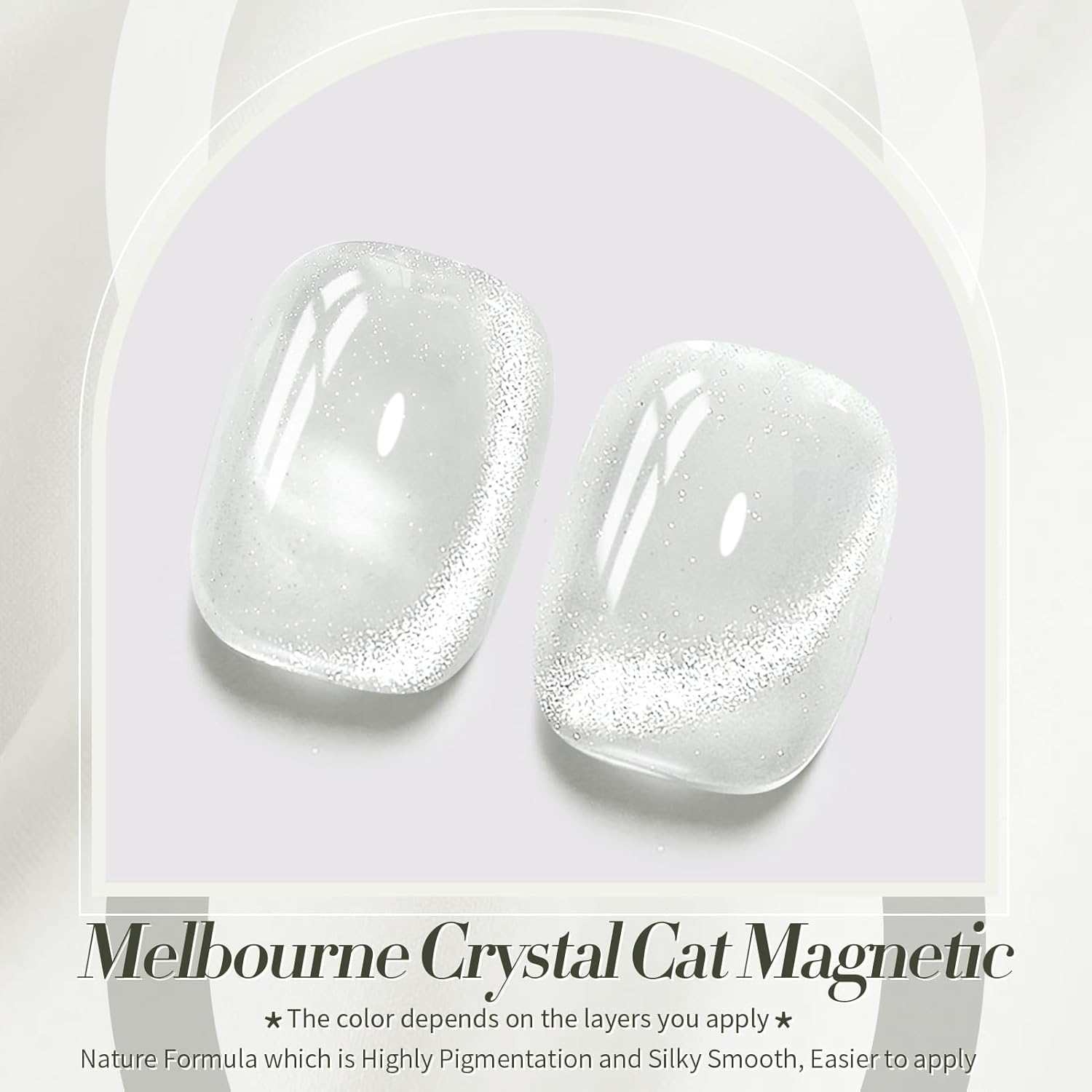 BORN PRETTY 15ML Milky White Magnetic Cat Eye Gel Nail Polish for DIY Nail Art - Image 2