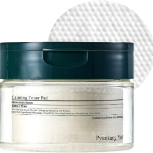 [PKY] Pyunkang Yul Calming Toner Pad with Tea Tree, 5 Hyaluronic Acids, Removes Dead Skin Cells, Moisturizes, Korean Face Skin Care, Acne Prone & Sensitive Skin, Double-Sided Pad 7.7 fl.oz 70ea