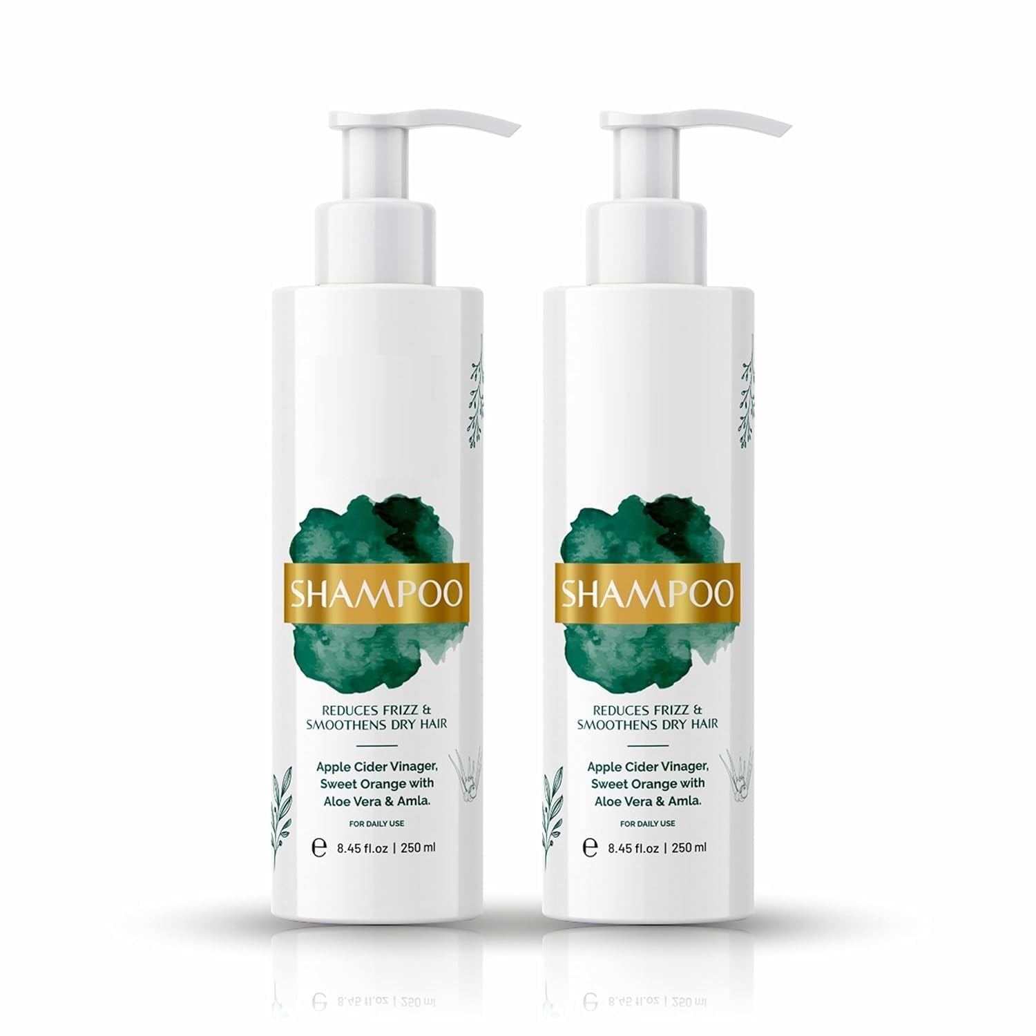 TV Anti Hair Fall Shampoo, Apple Cider Vinegar/Aloe vera/Amla |Frizz-Free & Manageable Hair | Paraben-Free | Hair fall Control, Best for men and women - Pack Of 2-250ML