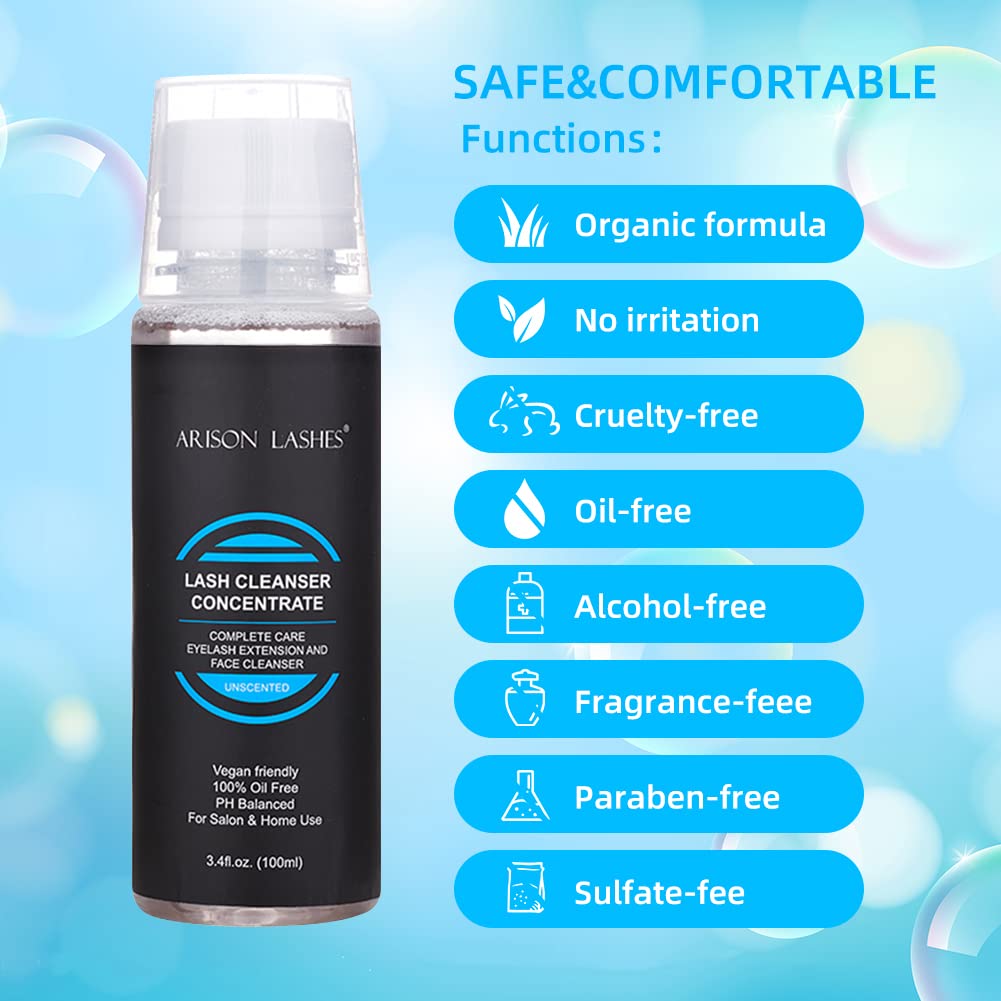Unscented Eyelash Extension Foaming Shampoo Concentrate 100ml Makes 20 Bottles - Image 2
