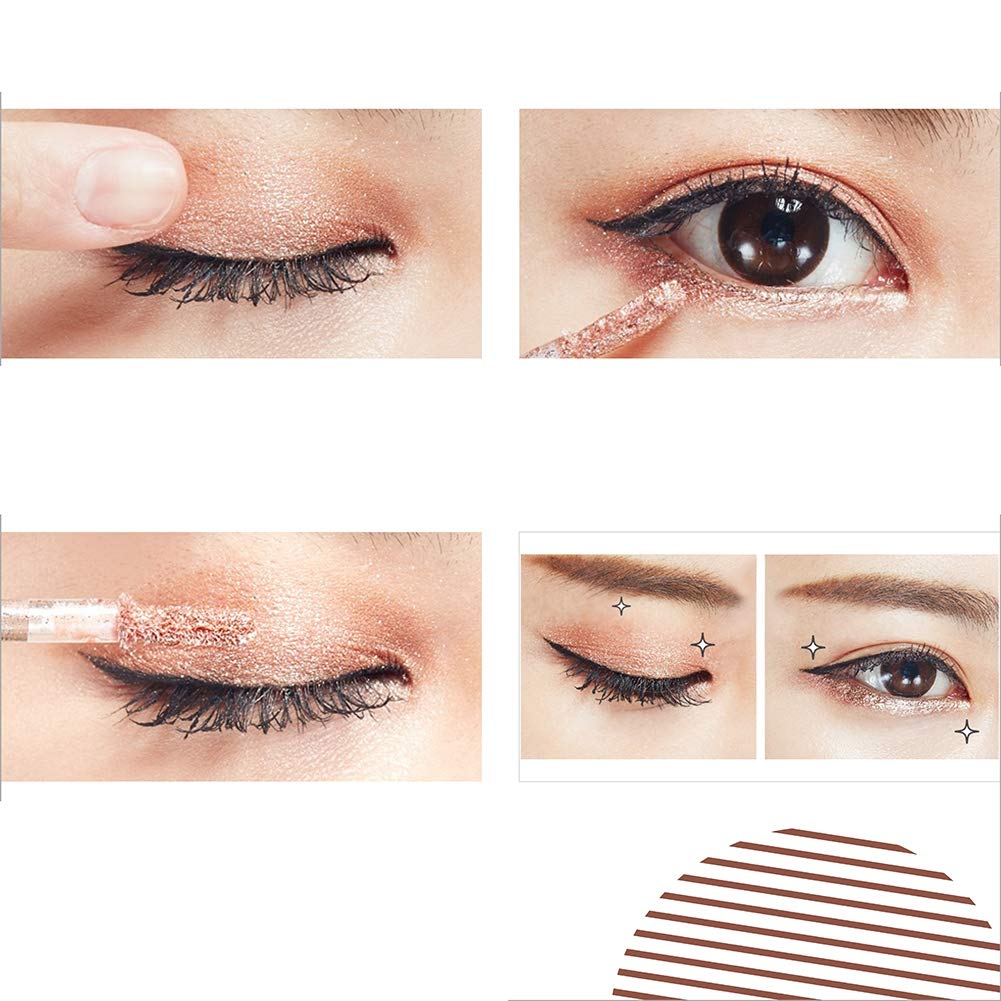 Lucoss 6 Color Shimmer Metallic Liquid Eyeshadow Set Waterproof Long Lasting - Image 8