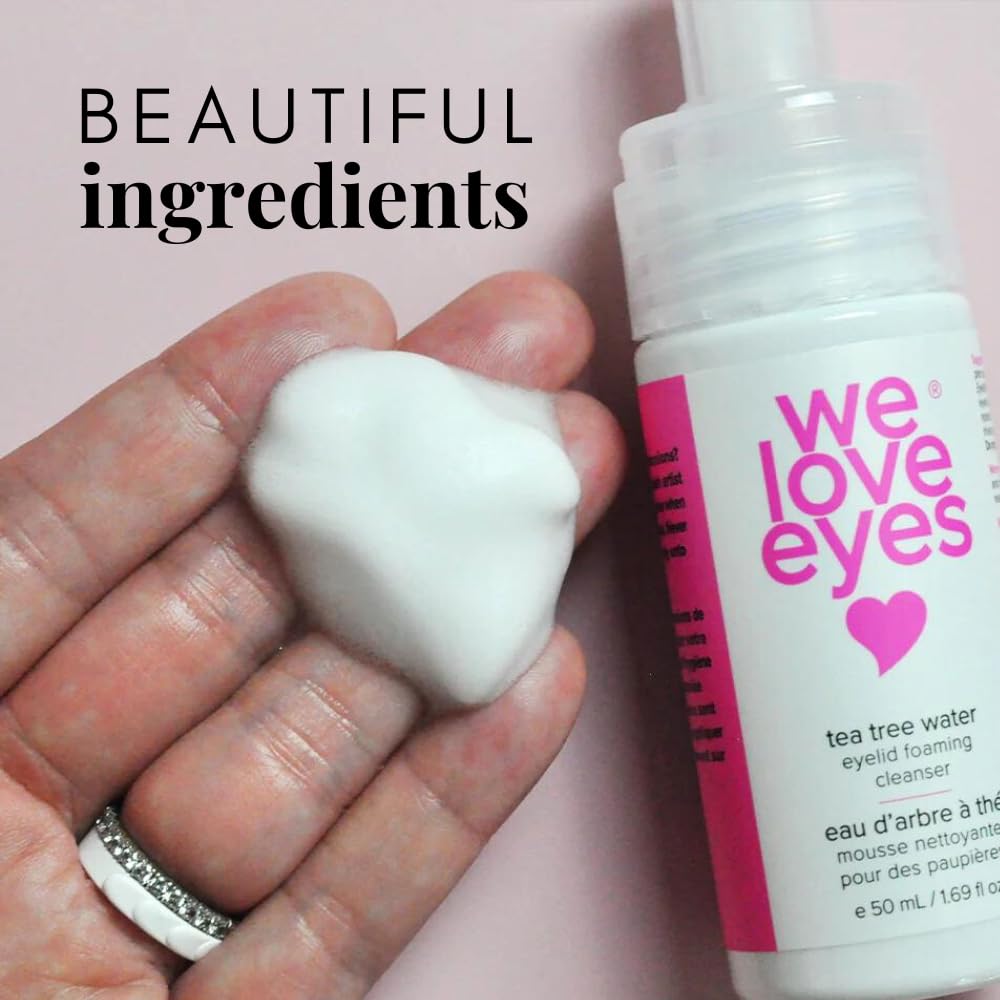 We Love Eyes 100% Oil Free Tea Tree Water Eyelid Foaming Cleanser 4 oz for Lash Care - Image 3