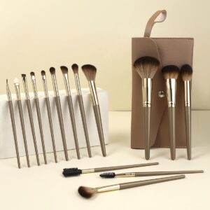 15 Pcs Black Makeup Brushes Set, Make Up Brushes Set Professional, Travel Makeup Brush Set, Eye/Face/Foundation Makeup Brishes, Beauty Cosmetic Brish