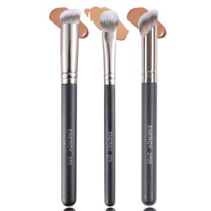 ENERGY Foundation Brushes Professional Brightening Concealer Brush Slant Angled Nose Contour Brush for Eyebrows Eyeshadow Concealer Highlighter Blending Liquid Cream Powder Makeup 270/274/270S