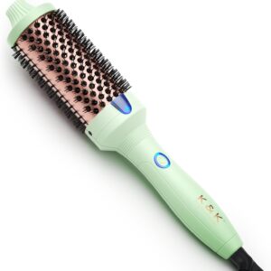 K&K Pro Thermal Brush Creates Blowout Look, 1 3/4 Inch Ionic Heated Round Comb Makes Hair Smoother, Dual Voltage, Thermal Round Brush Effortlessly Achieves Gorgeous Curls, 30S Fast Heating