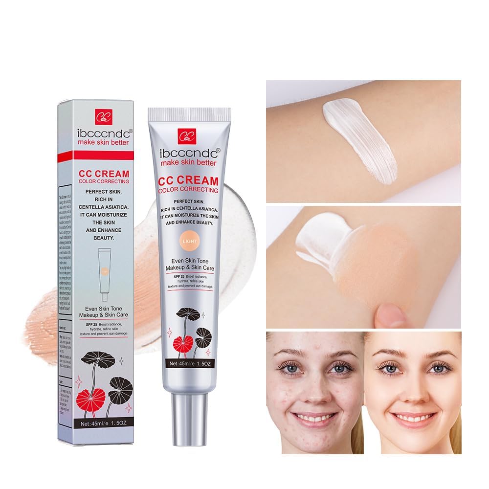 Light Shade Waterproof CC Cream Foundation SPF 25 1.5 Oz Capacity - Image 4