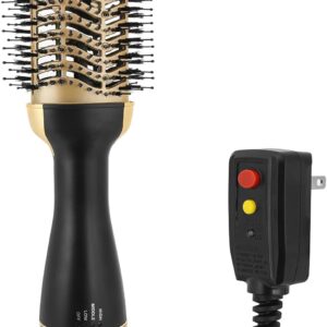 Hot Air Brush Dryer, Oval Brush for Blow Drying, Hair Dryer Brush One-Step Hot Air Styling Tools, 1000W, Ceramic Coating, 3 Heat Settings, 360 Swivel Cord, Black & Gold