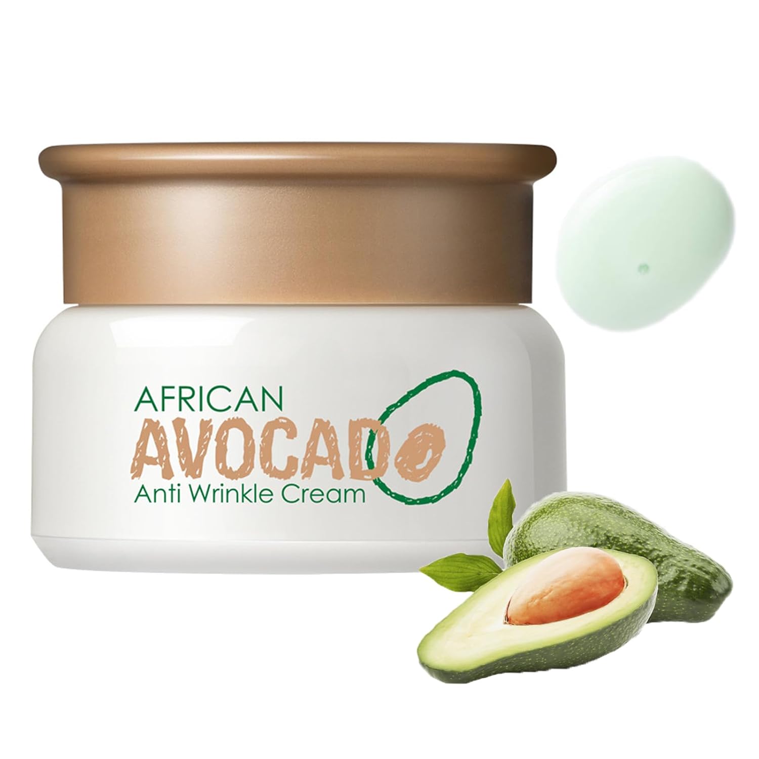 Avocado Daily Hydrating Face Cream, Lightweight Nourishing Calming Facial Lotion with Avocado Oil for Skin Care, Organic Avocado Face Moisturizer for Dry Mature Skin, Fragrance Free, Non-Greasy