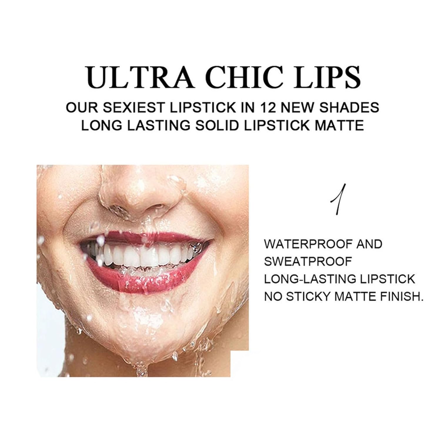 BONNIE CHOICE 6-Piece Matte Lipstick Set for Women, Long Lasting Waterproof Velvet Colors - Image 6