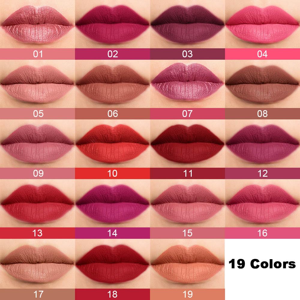 Evpct 1Pcs Bright Pink Matte Lip Pencil Crayon Liner 15g Women - Image 5