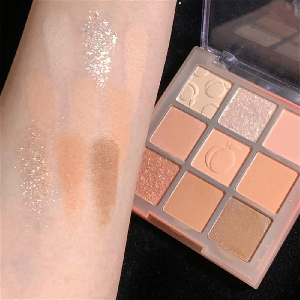 9 Color Nude Gold Eyeshadow Palette 12g Matte Shimmer Waterproof High Pigment - Image 5