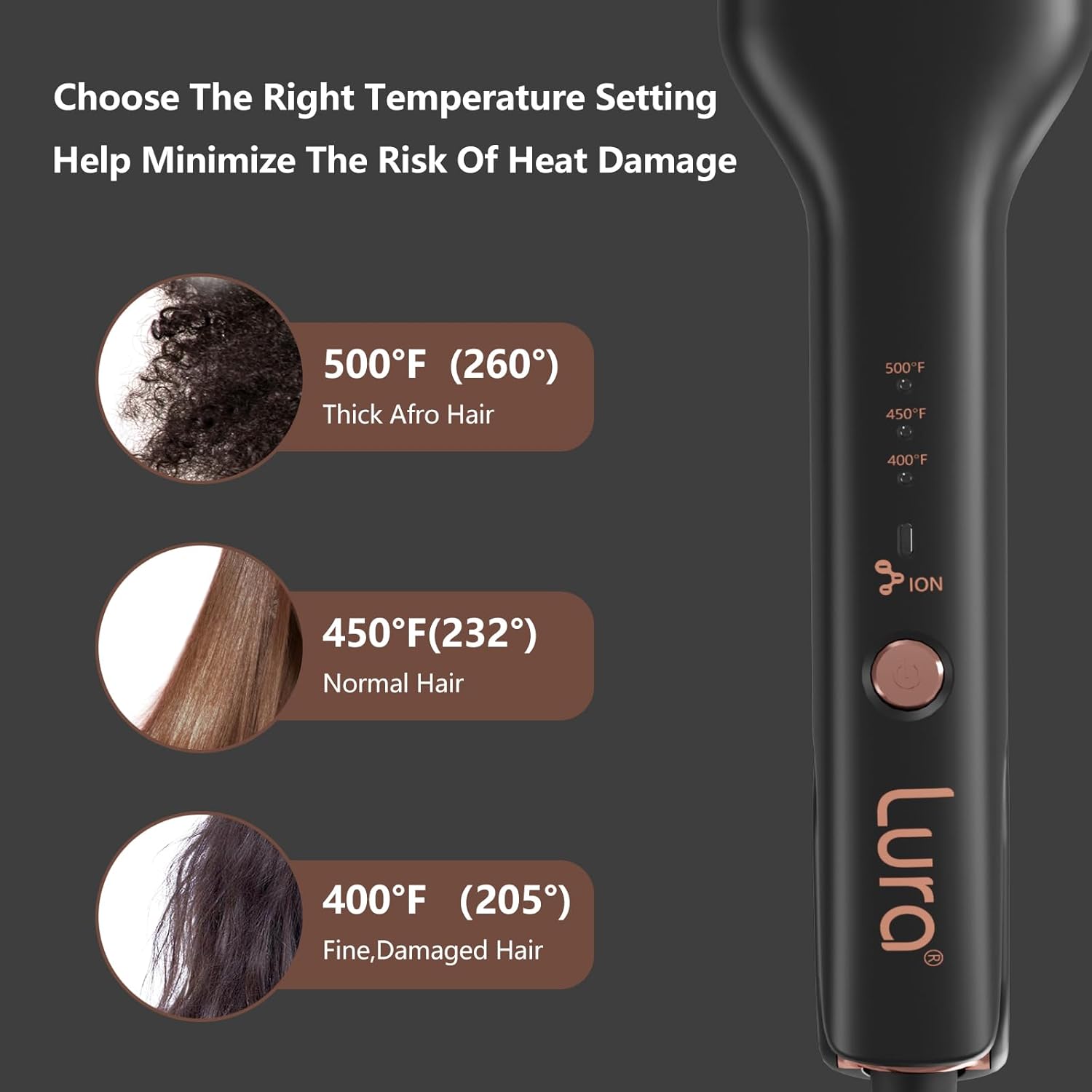 2 Inch Nano Titanium Ionic Flat Iron for Thick Black Hair Dual Voltage Straightener - Image 5