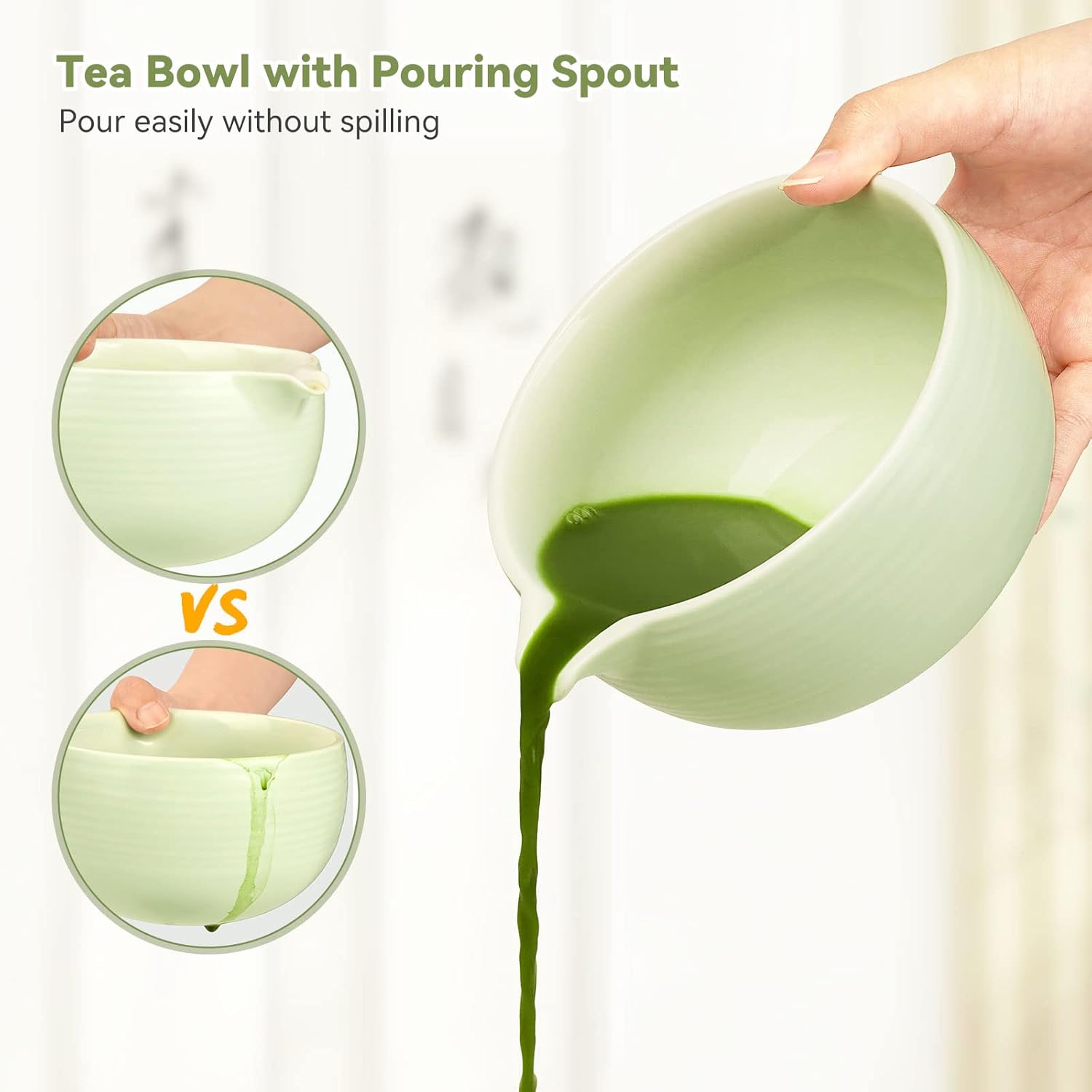10-Piece Matcha Kit Set with Spouted Bowl, Whisk, and Spoon for Authentic Tea Making - Image 3