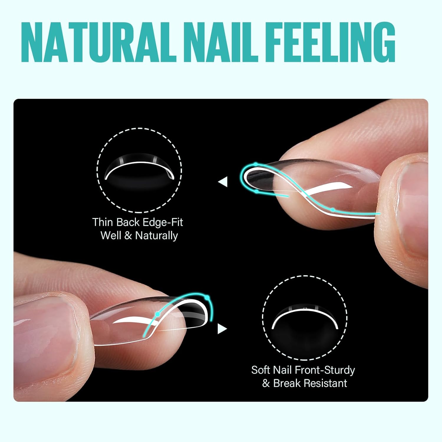 TOMICCA 504Pcs Extra Short Square Acrylic Fake Nail Tips, 10 Sizes, Full Cover for DIY Application - Image 3