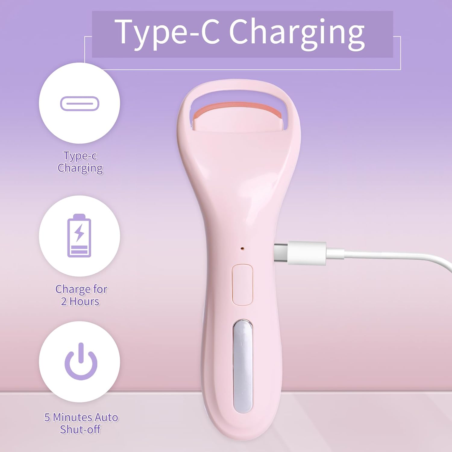 Electric Heated Eyelash Curler with Dual-Arc and 3 Temperatures for Beautiful Lashes - Image 7