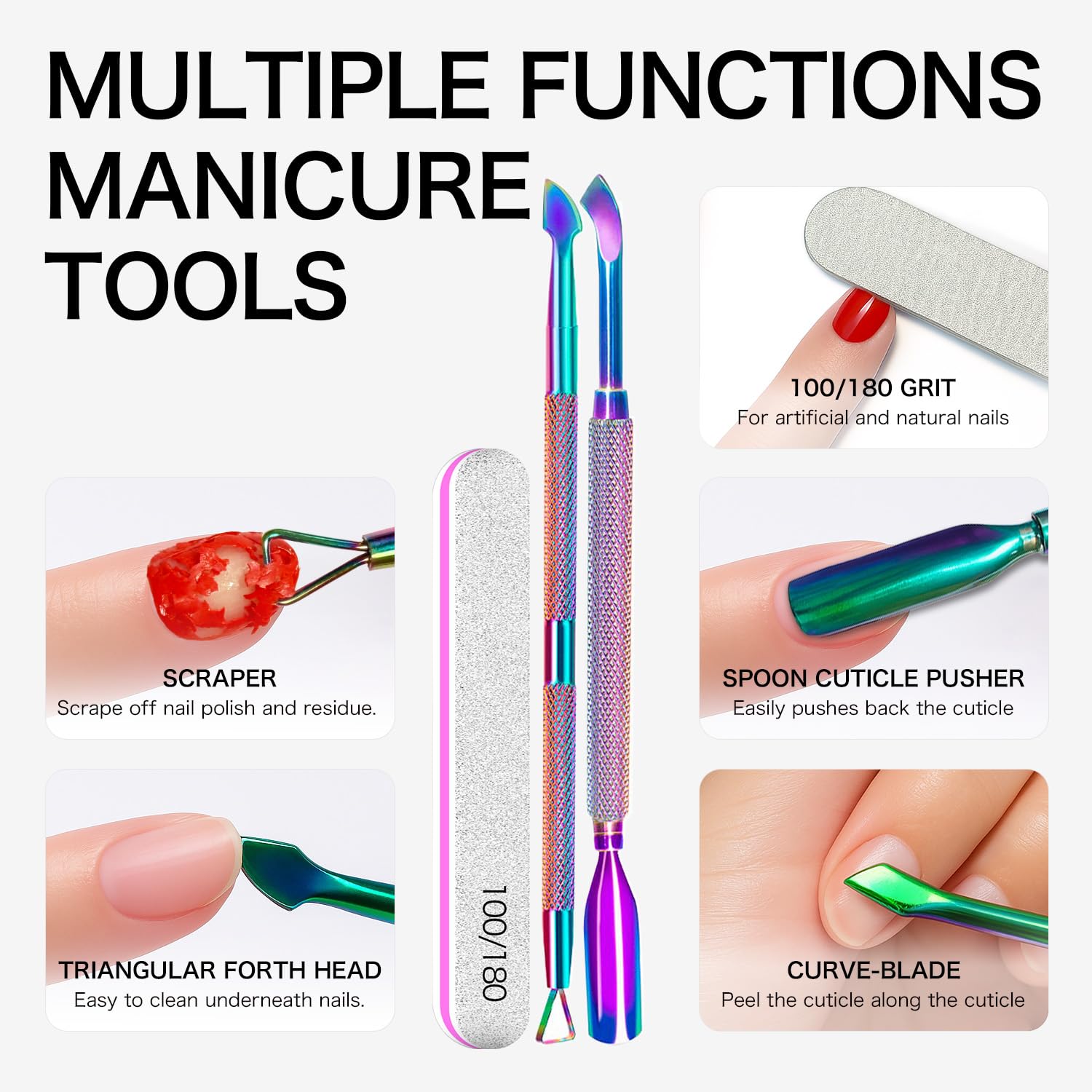 15ml Acetone-Free Gel Nail Polish Remover Kit with Nail File and Tools - Image 6