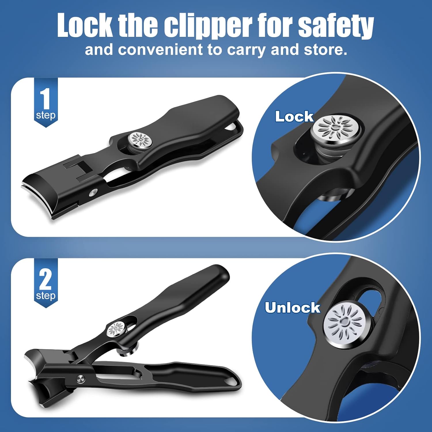 Heavy Duty German Nail Clippers for Men, Large Size, with Integrated Catcher - Image 4