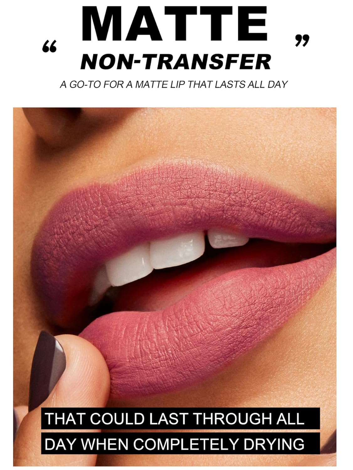 Matte Dark Red Purple Liquid Lipstick Set 6 Colors Waterproof Long Lasting New - Image 2