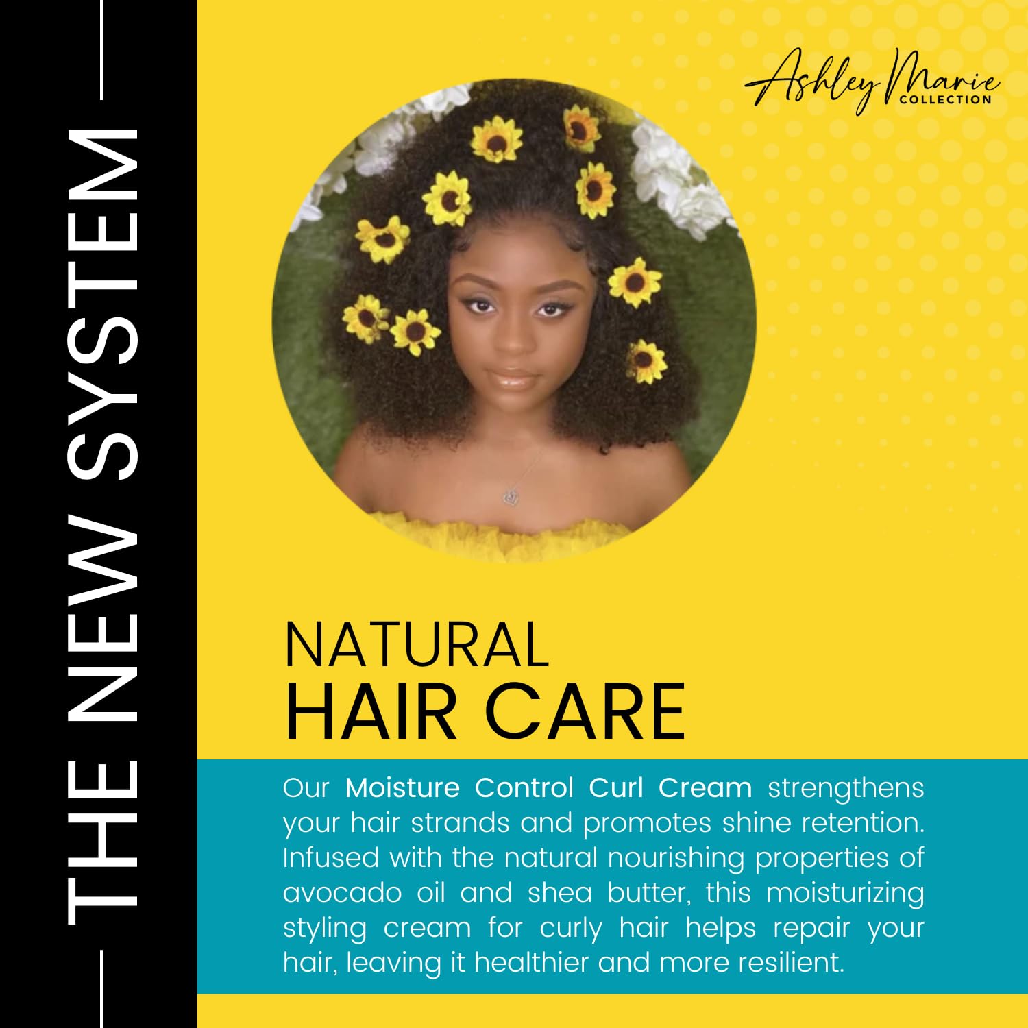Ashley Marie 12oz Moisture Control Curl Cream with Avocado & Sunflower Oil Anti Frizz Color Safe - Image 5