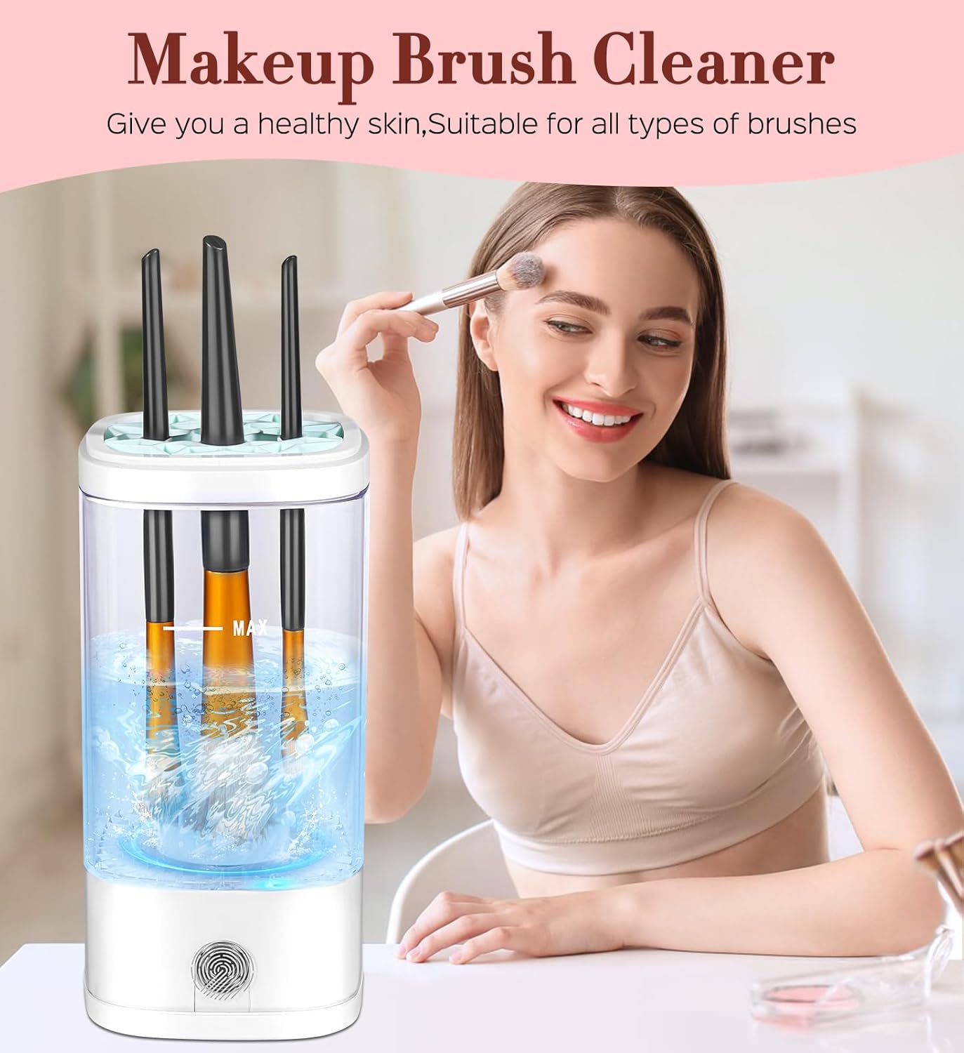 USB Portable Makeup Brush Cleaner Machine, 7000 RPM, for All Brush Types - Image 7