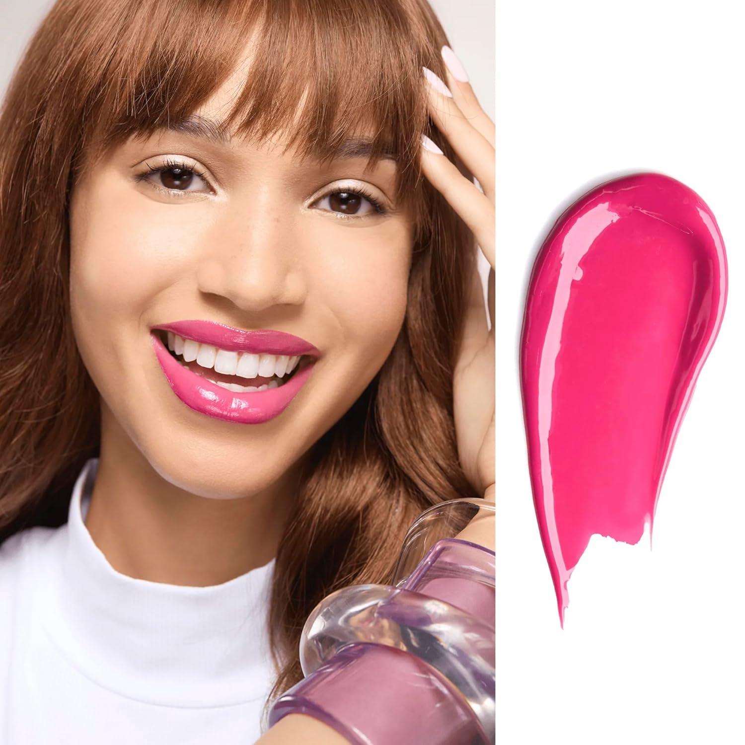 Gerard Cosmetics Electric Rose Supreme Lip Creme 0.3 oz Hot Pink Hydrating Liquid Lipstick - Image 3