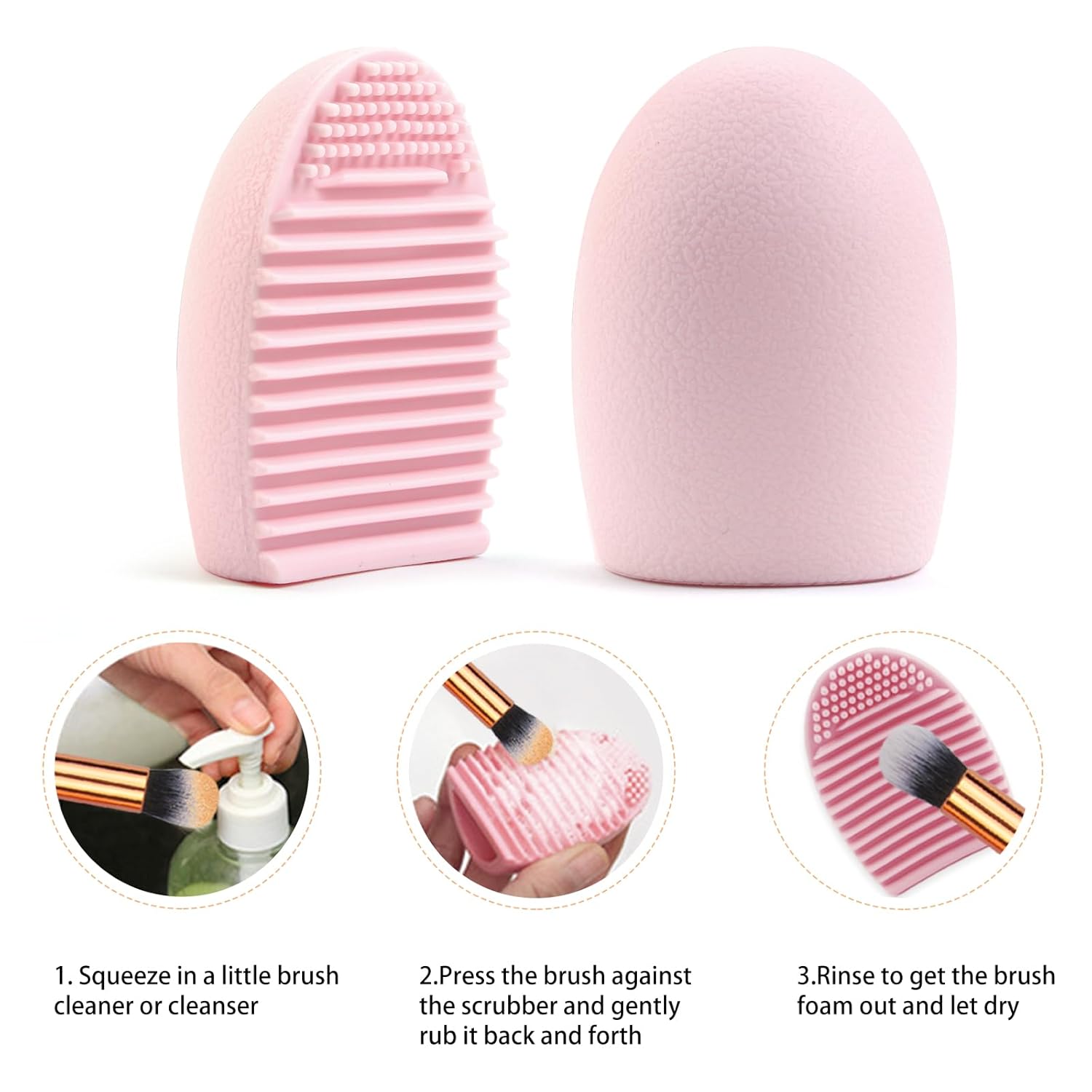 MAANGE 41 Piece Premium Synthetic Makeup Brush Set for Contour, Blush, Eyeshadow in Pink - Image 5