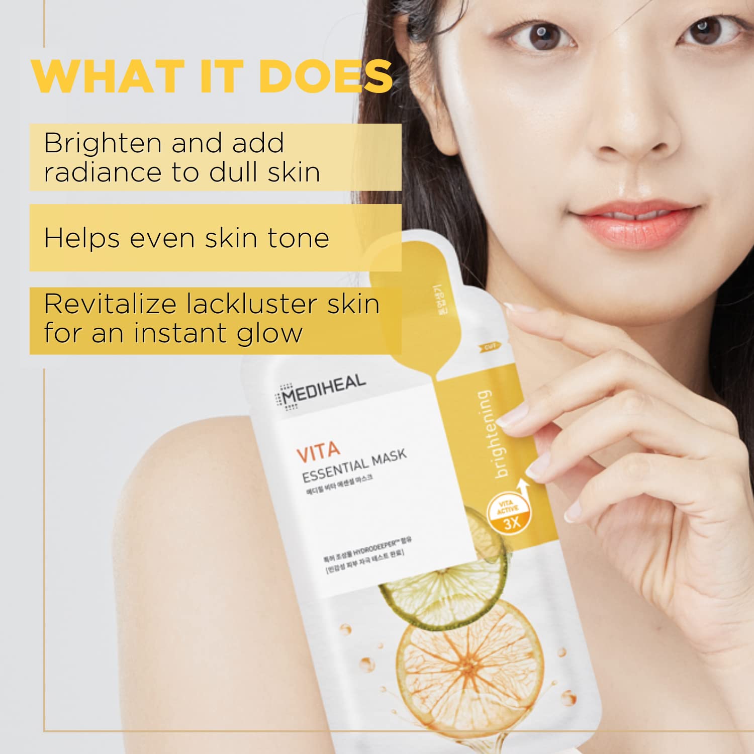 Mediheal Vita Essential 10 Sheet Vitamin Face Mask for All Skin Types - Image 2