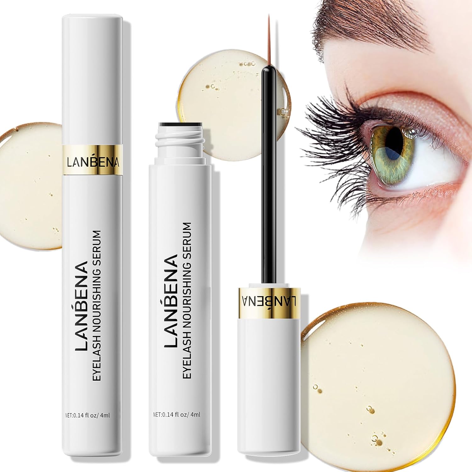 LANBENA 4ml Rapid Lash and Brow Growth Serum for Thicker, Healthier Lashes - Image 9