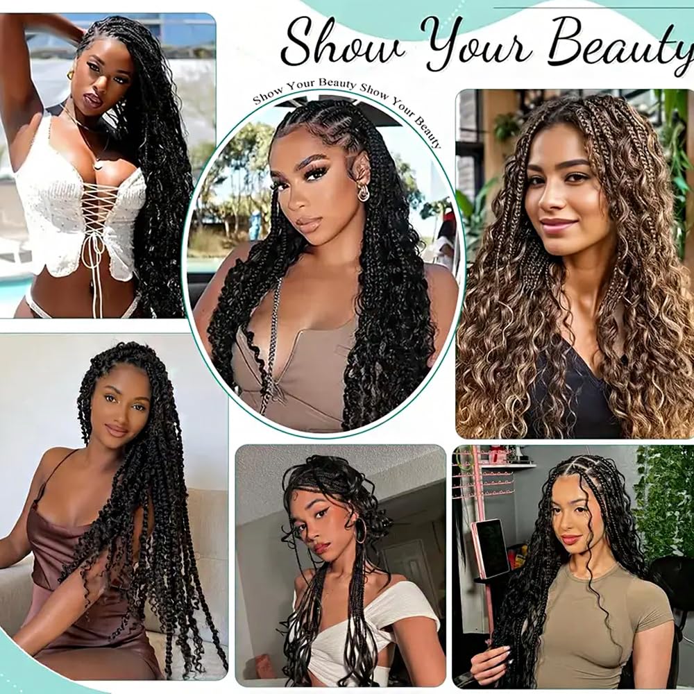 Honey Blonde Deep Wave Human Braiding Hair for Knotless Braids 2 Bundles 24 Inch - Image 7