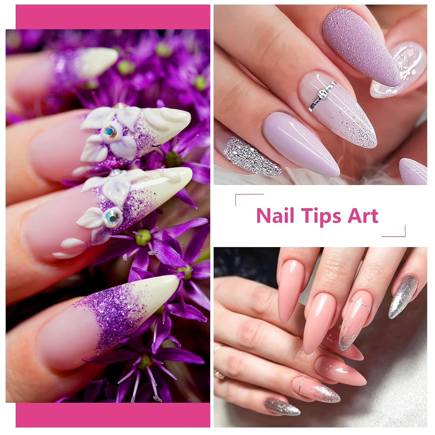 Krofaue 240 Pcs Clear Soft Gel Short Almond Nail Tips for DIY Art - Image 7