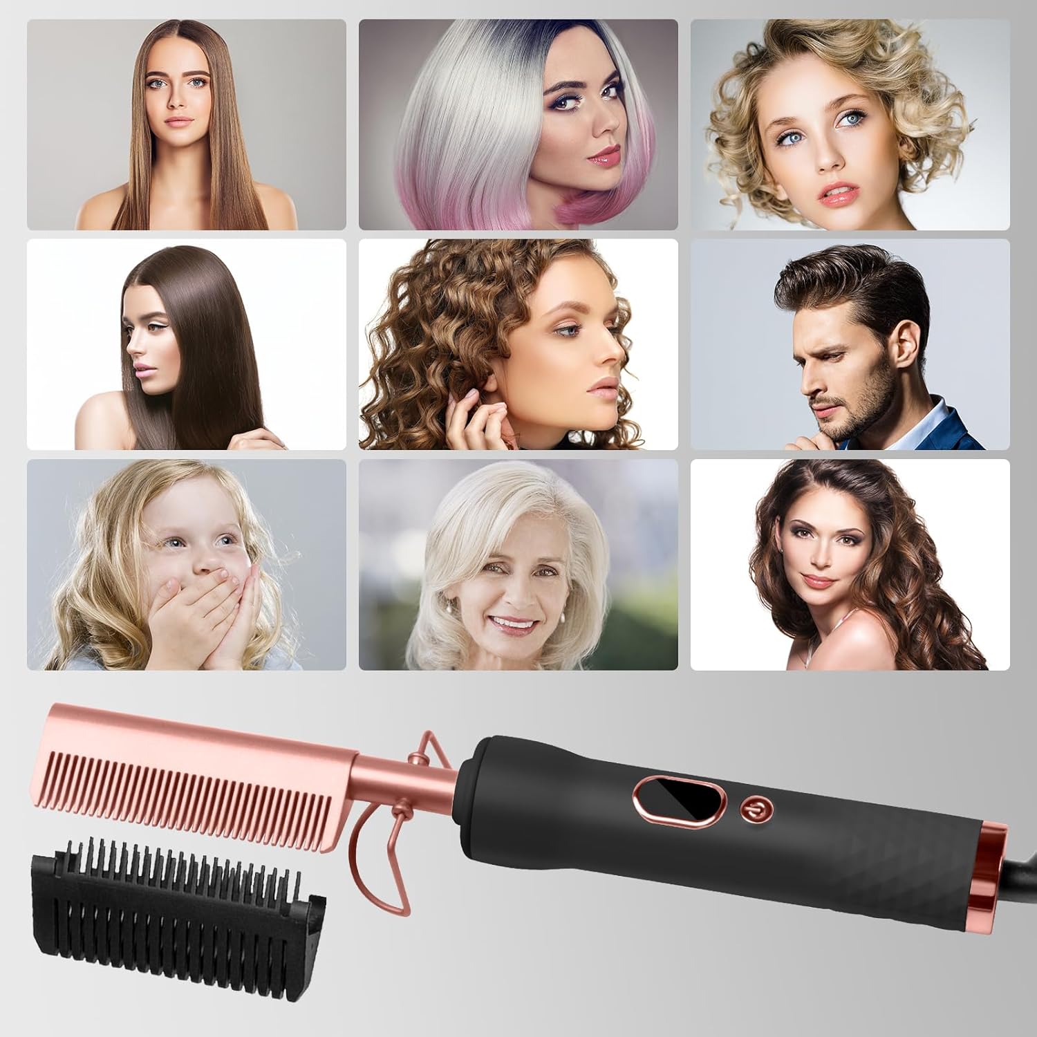 12 Setting Electric Hot Comb for Wigs Human Hair Up to 450°F - Image 8