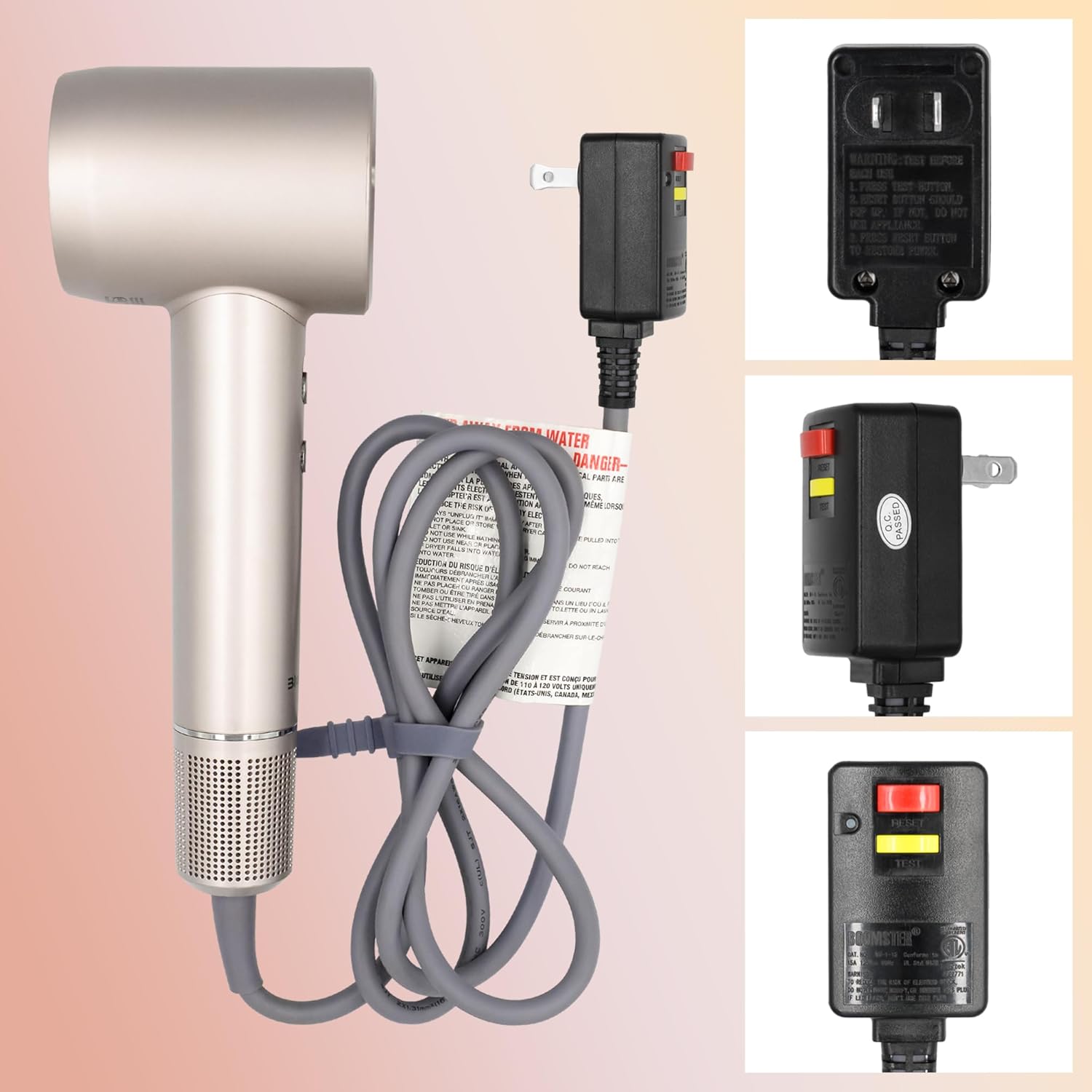 Blunova Professional Ionic Hair Dryer, 110,000 RPM, Lightweight Travel Gift Set, Curly Hair Diffuser Included - Image 8