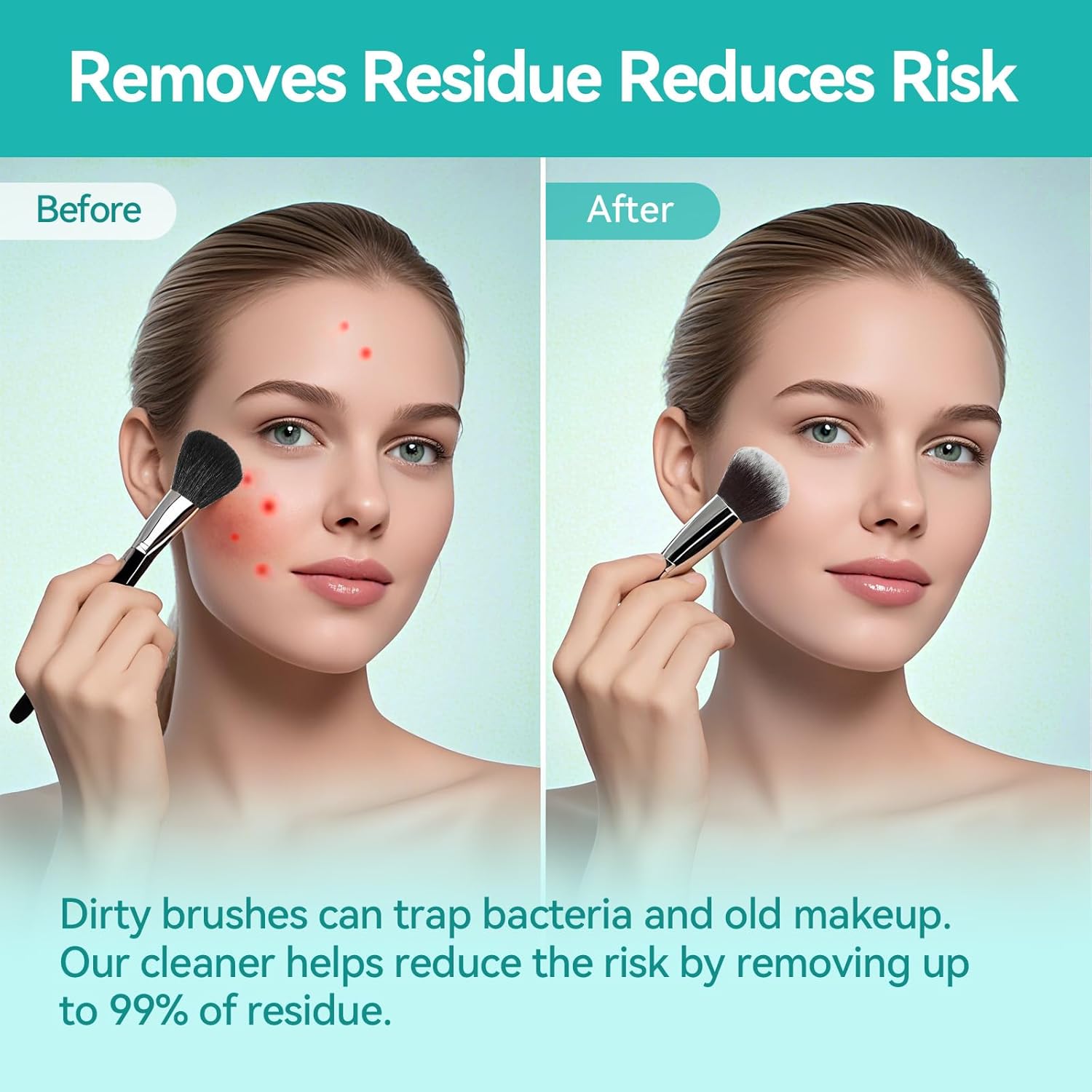 Automatic Electric Makeup Brush Cleaner 8000 RPM Speed with Multi-Size Silicone Holder - Image 5