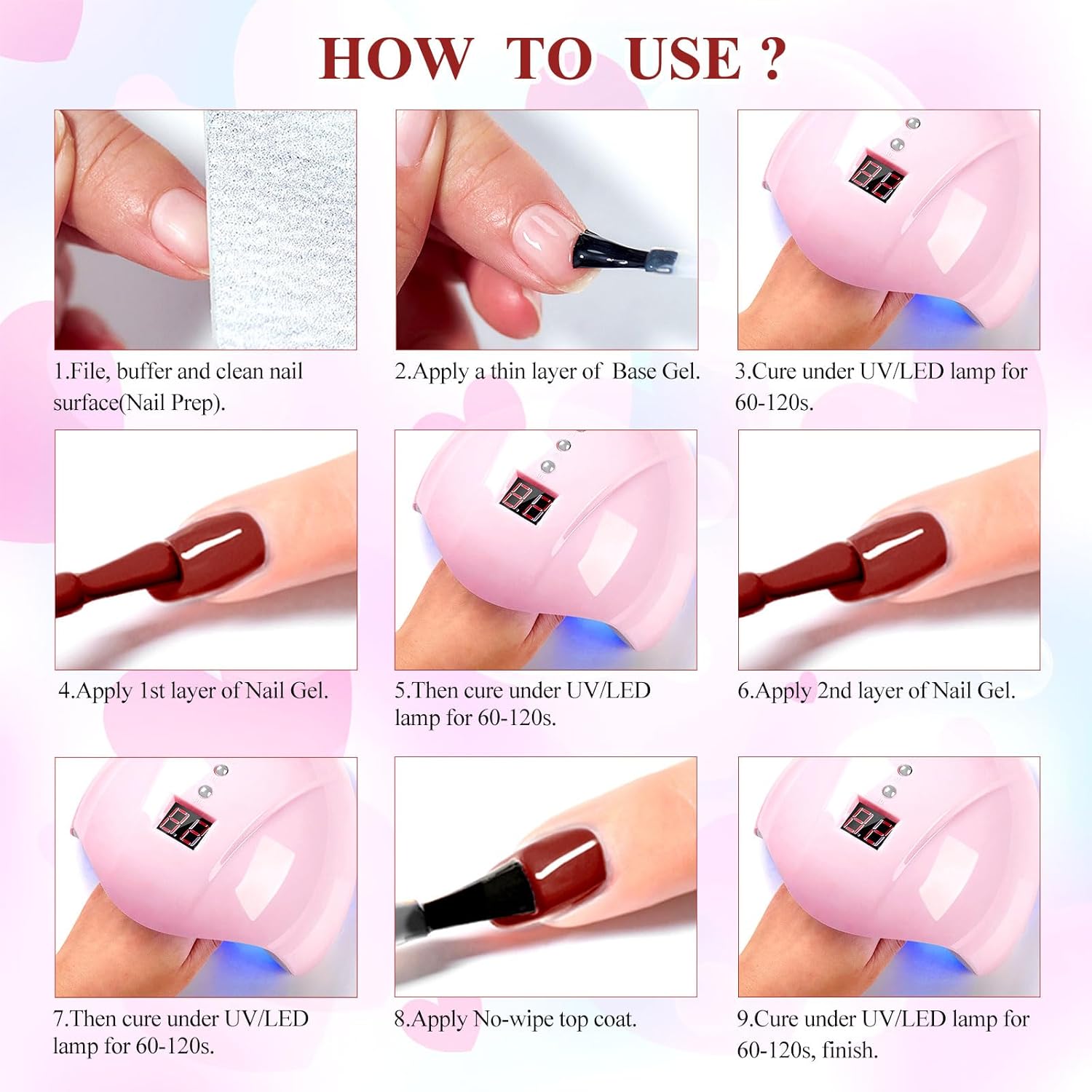 MTSSII 18PCS Long Lasting Gel Nail Polish Set Coral Green Light Blue - Image 7